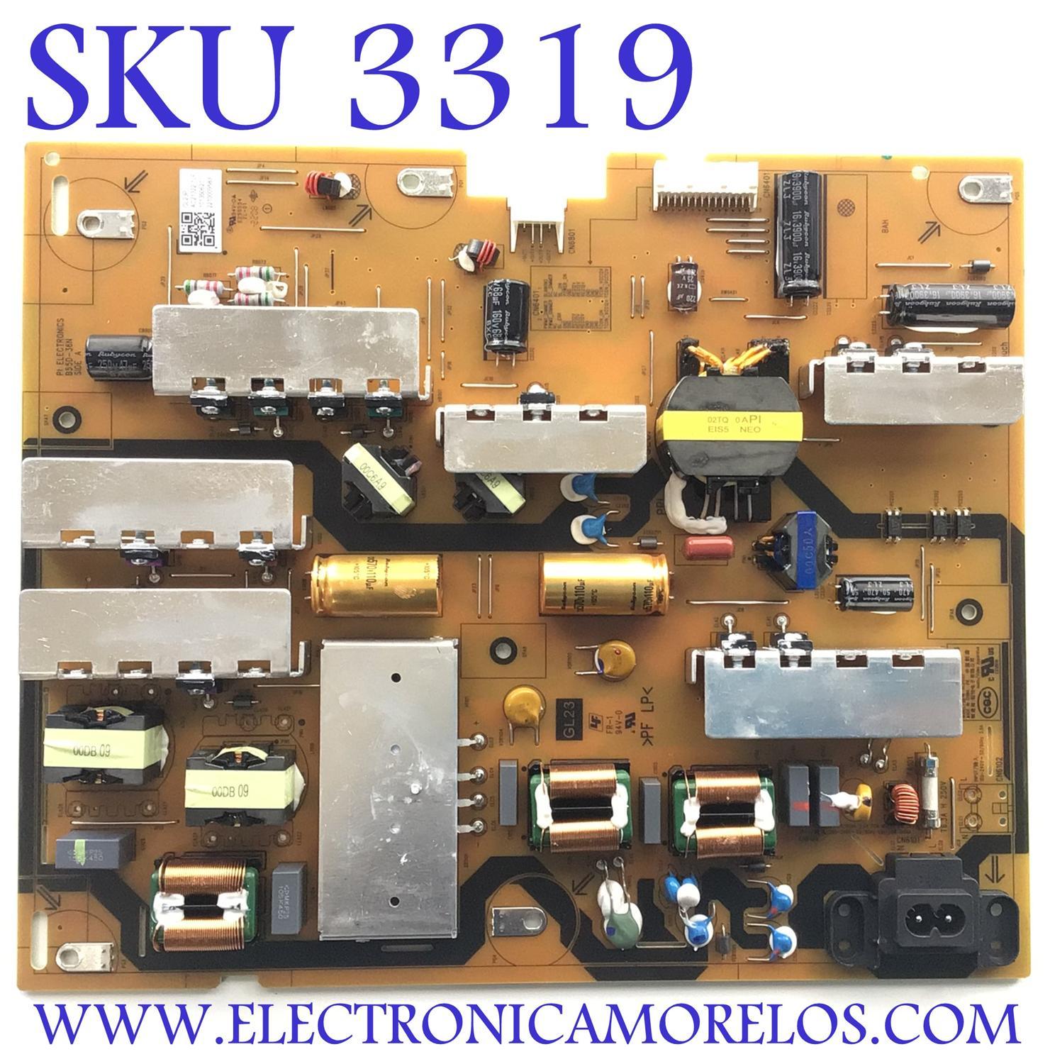FUENTE DE PODER PARA TV SONY BRAVIA / NUMERO DE PARTE 101350621 / AC21322 / 1-013-506-21 / AC21322-1LF / GL23P / B55D-36N / PANEL YDCM055CCS11 / DISPLAY ST5461D11-B / MODELO KD-55X85K / KD55X85K